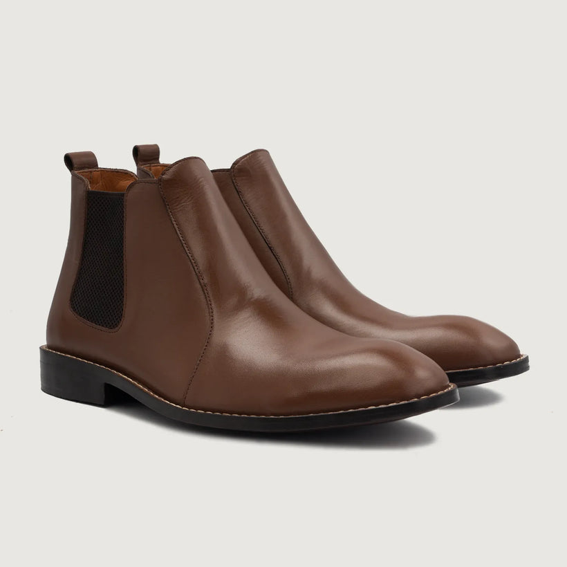 Clarkson Chelsea 棕色 Leather Boots 男士