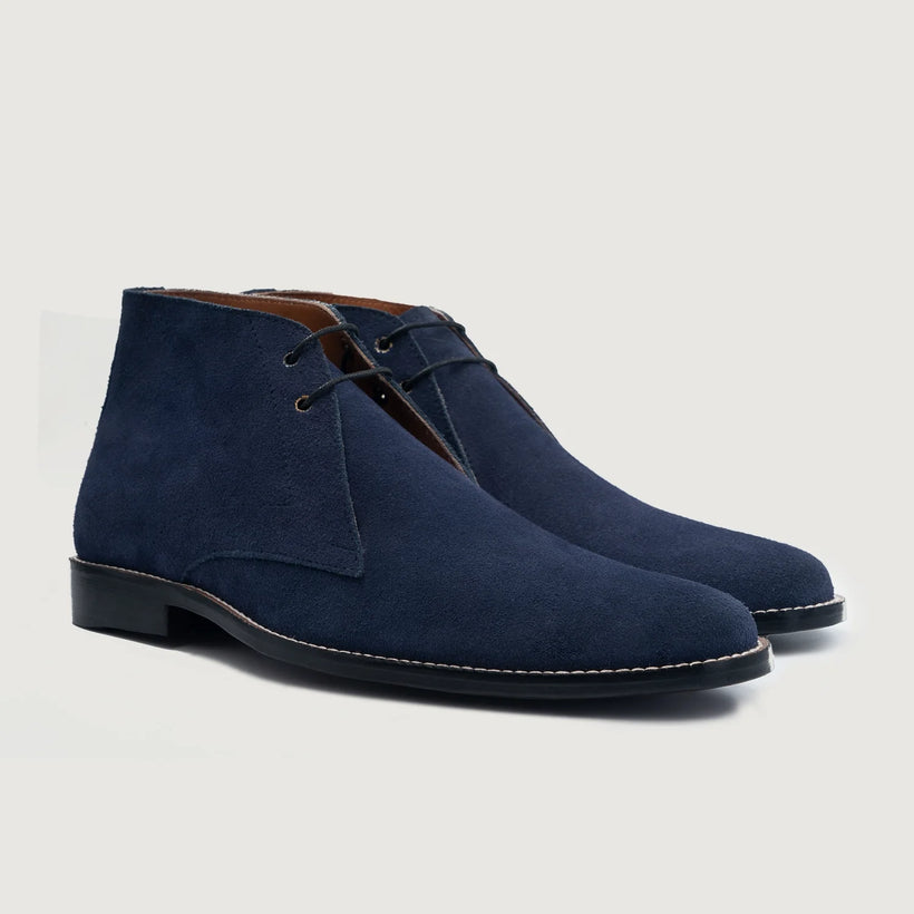 Corry Chukka Midnight 深海蓝 Suede 真皮工装靴马丁靴 男士