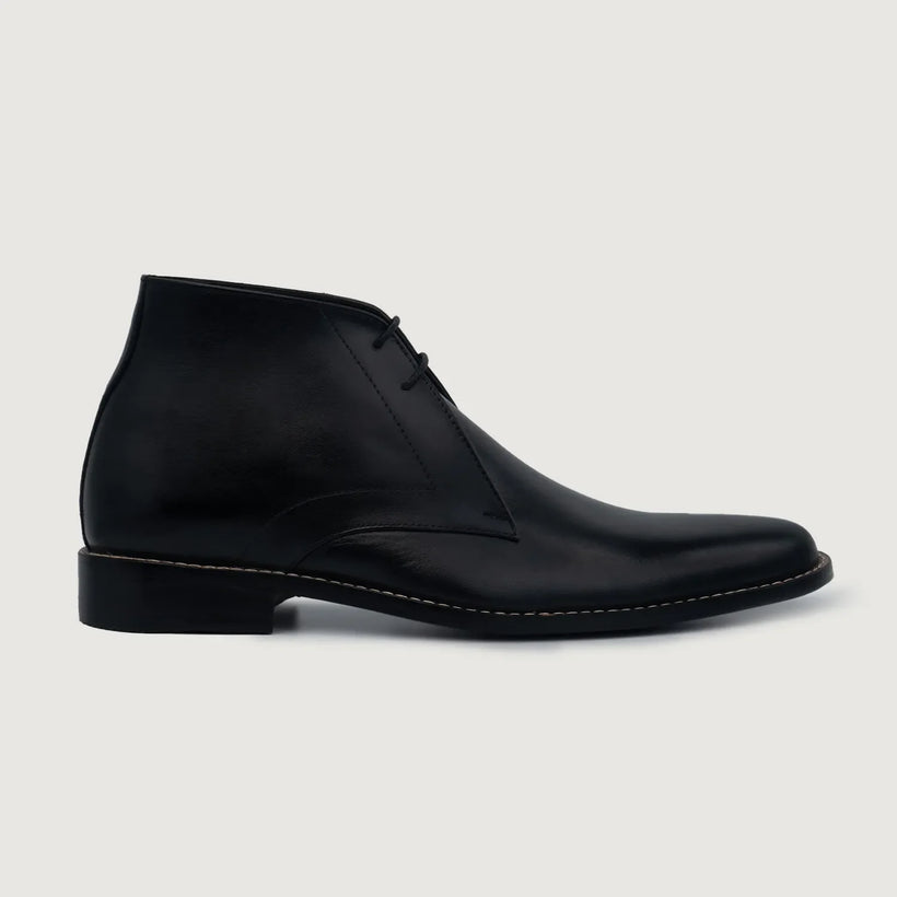 Corry Chukka 经典黑 真皮工装靴马丁靴 男士