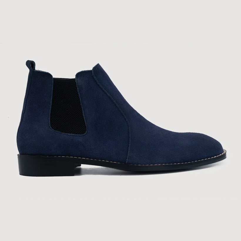 Clarkson Chelsea Midnight Blue Suede Leather Boots 男士