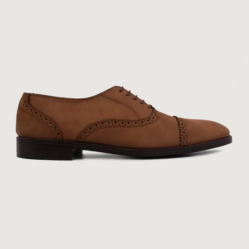 Greyson Brogues Oxford Oil Pull-up 复古棕 真皮皮鞋 男士