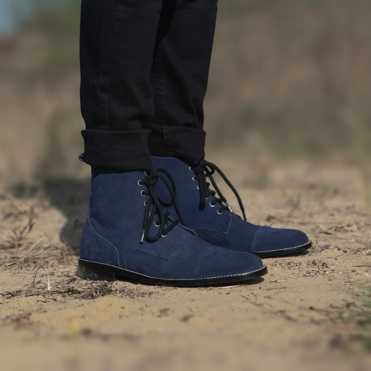 Orlaven Knight Derby Midnight 深海蓝 Suede 真皮工装靴马丁靴 男士 footwear image 9