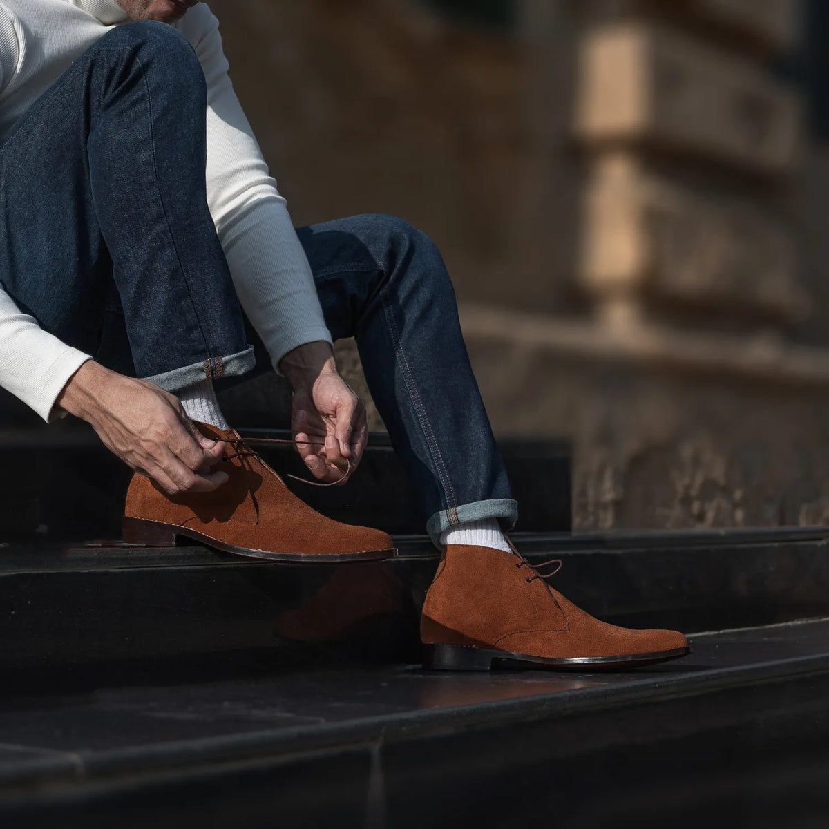 Orlaven Corry Chukka 复古棕 Suede 真皮工装靴马丁靴 男士 footwear image 10