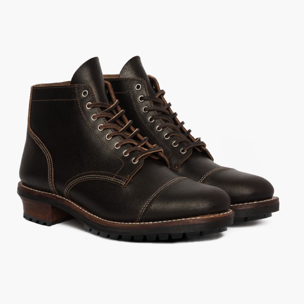 Vanguard Waxed Cacao 真皮工装靴马丁靴 男士 For Men in Classic Full-Grain Leather - 侧面轮廓视角 | 官方商城选购