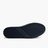 High-Traction Rubber Outsole & Lug Tread Pattern on Encore Navy Leather Sneakers