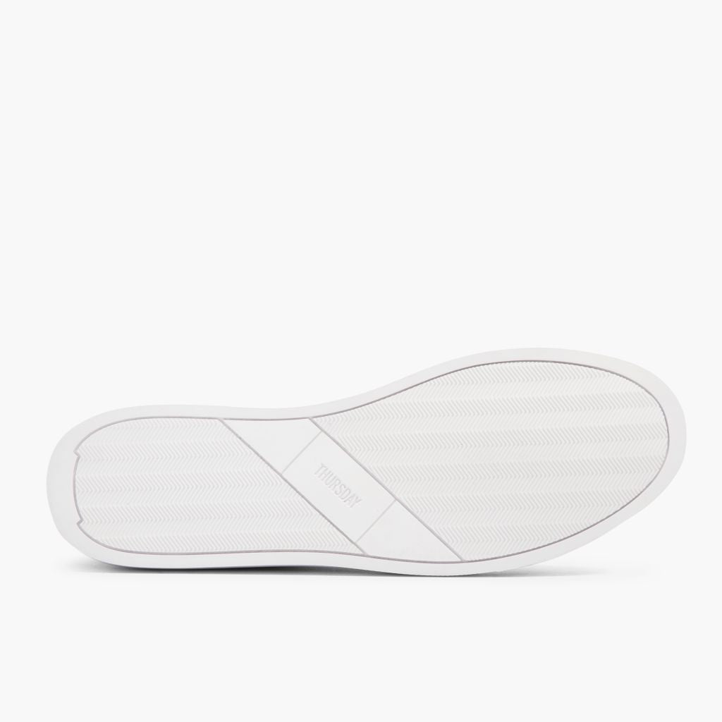 High-Traction Rubber Outsole & Lug Tread Pattern on Encore White 真皮休闲板鞋运动鞋 男士