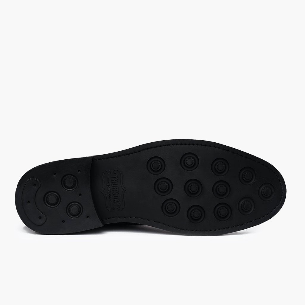 High-Traction Rubber Outsole & Lug Tread Pattern on Cadet Mocha 真皮工装靴马丁靴 男士