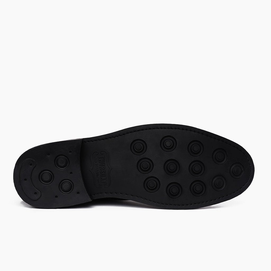 High-Traction Rubber Outsole & Lug Tread Pattern on Cadet Tobacco 真皮工装靴马丁靴 男士