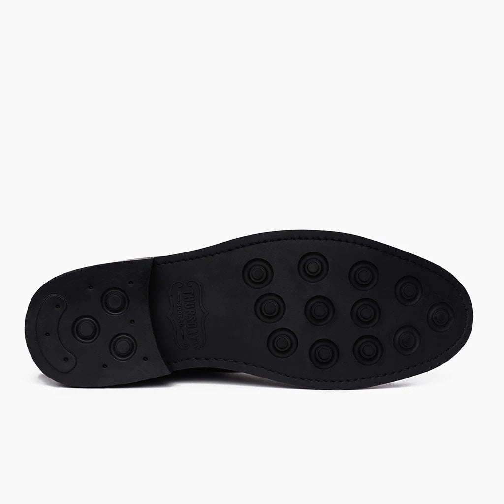 High-Traction Rubber Outsole & Lug Tread Pattern on Duke Chocolate Suede 真皮工装靴马丁靴 男士