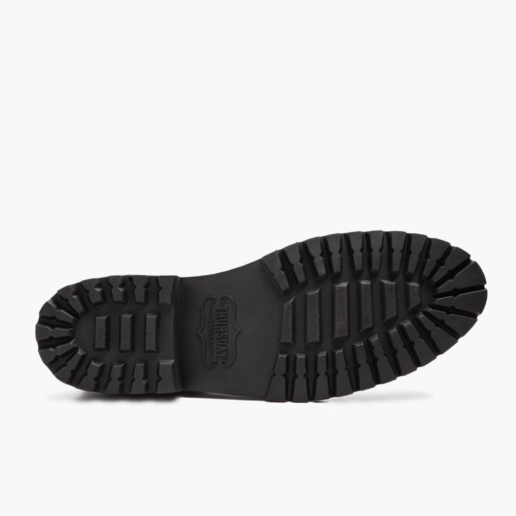 High-Traction Rubber Outsole & Lug Tread Pattern on Legend Bourbon 真皮工装靴马丁靴 男士