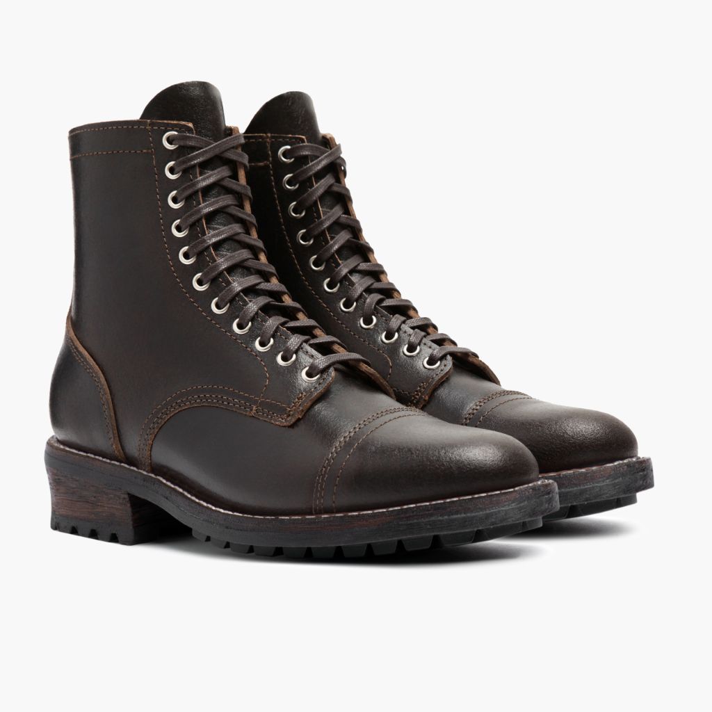 Logger Waxed Cacao 真皮工装靴马丁靴 男士 in Classic Full-Grain Leather - 侧面轮廓视角 | 官方商城选购