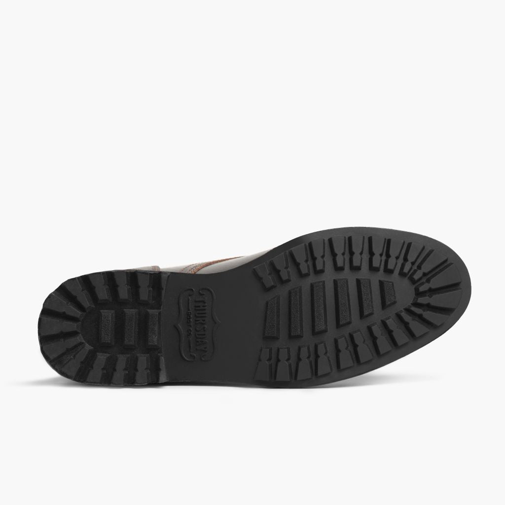 High-Traction Rubber Outsole & Lug Tread Pattern on Logger Waxed Cacao 真皮工装靴马丁靴 男士