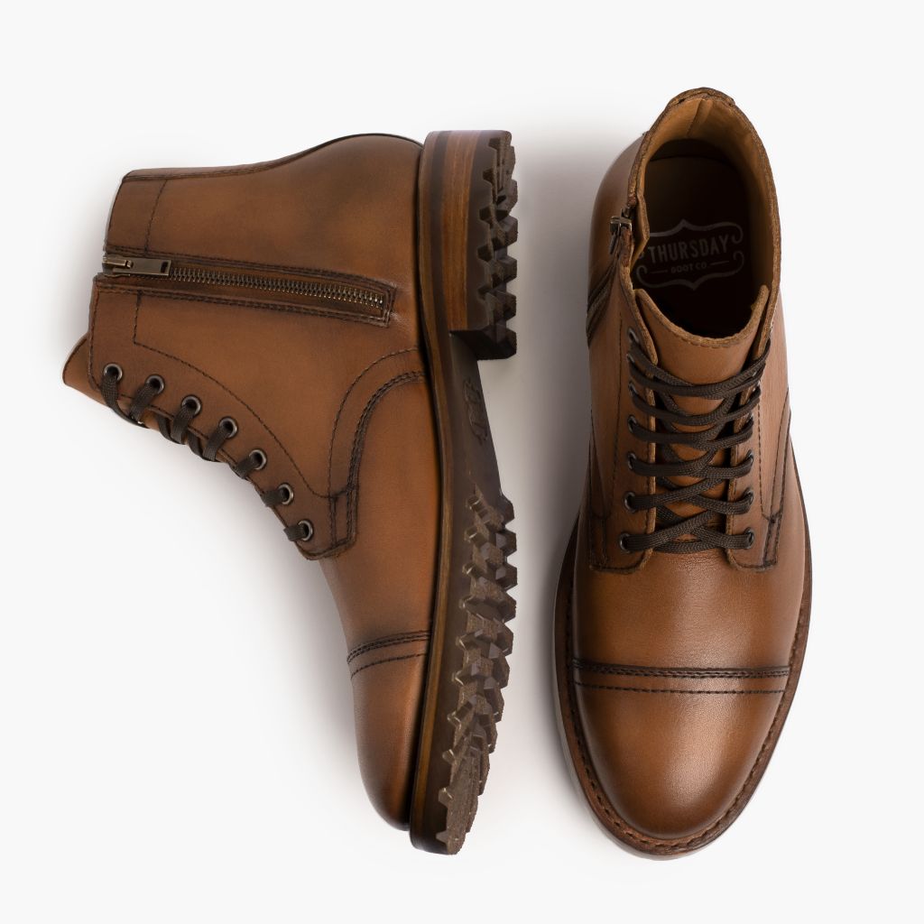Major Cuero 真皮工装靴马丁靴 男士 in Classic Full-Grain Leather - 侧面轮廓视角 | 官方商城选购
