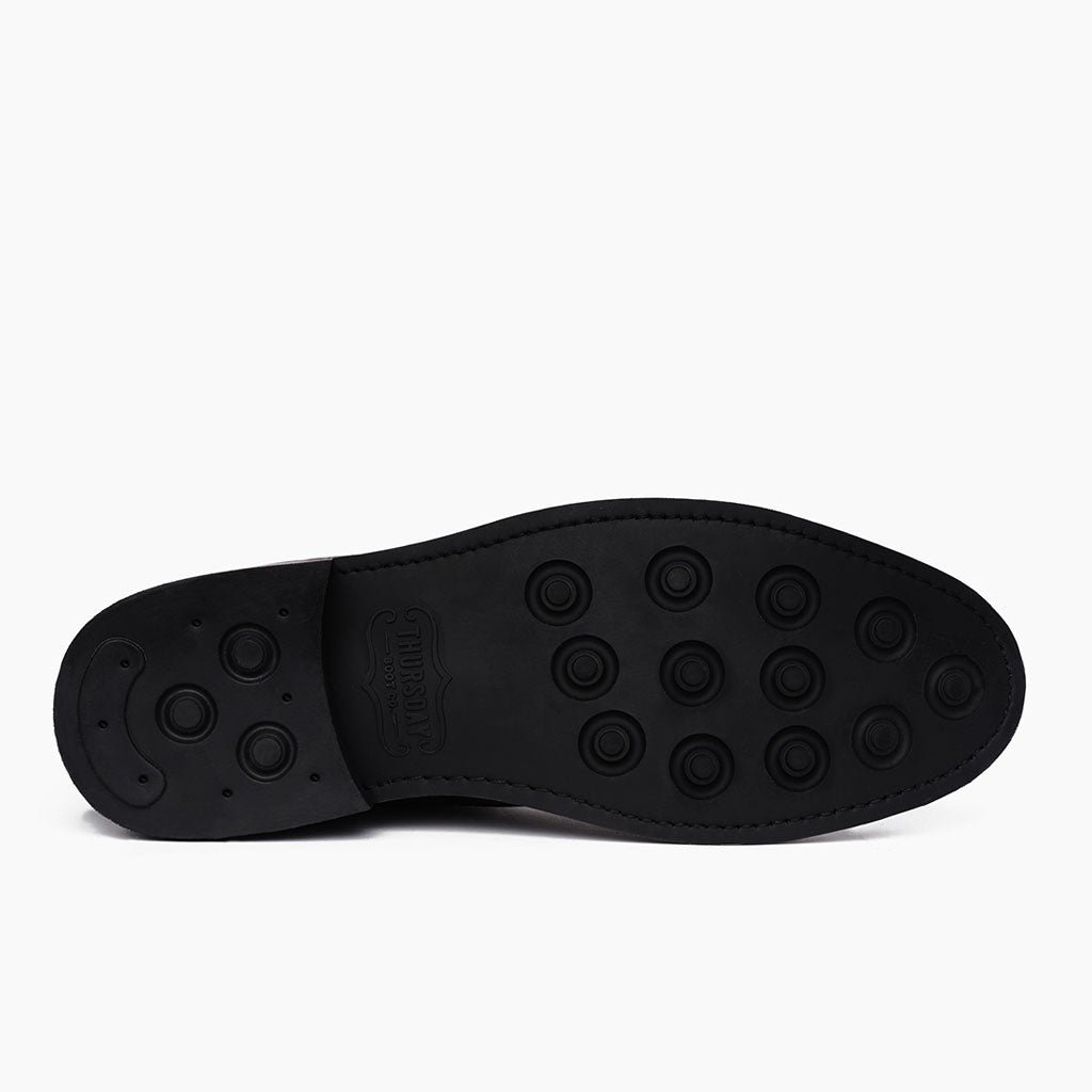 High-Traction Rubber Outsole & Lug Tread Pattern on Duke 复古棕 真皮工装靴马丁靴 男士