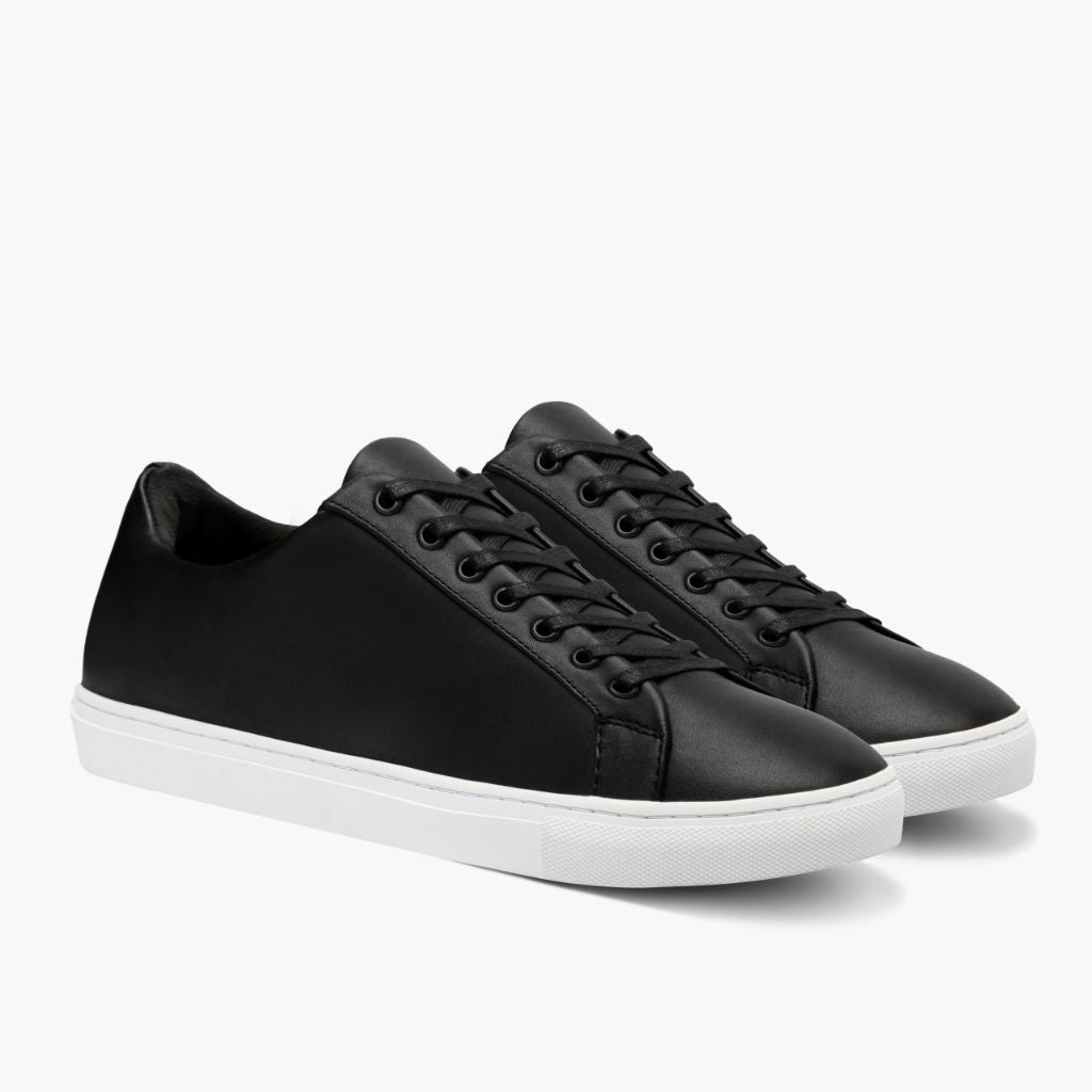Premier Low Top 经典黑 真皮休闲板鞋运动鞋 男士 For Men 经典黑色头层牛皮 - 侧面轮廓视角 | 官方商城选购