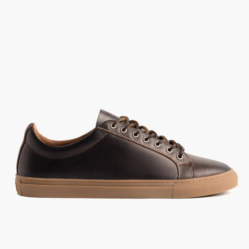 Premier Low Top Cacao Leather Sneakers 男士