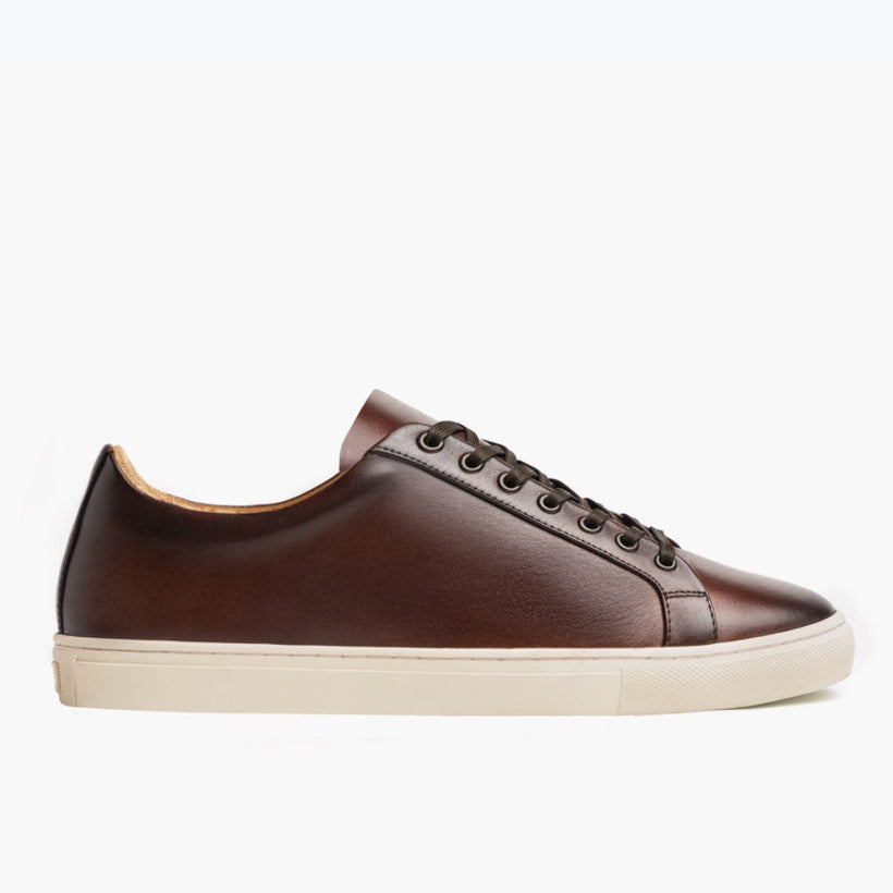 Premier Low Top Coffee Leather Sneakers 男士
