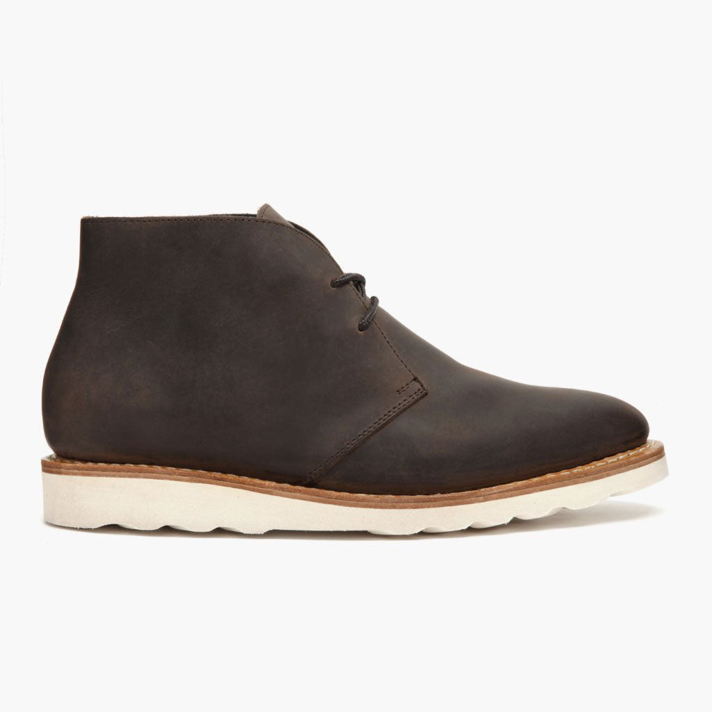Classic Full-Grain leather Boots - 固特异沿条缝制工艺与鞋头细节