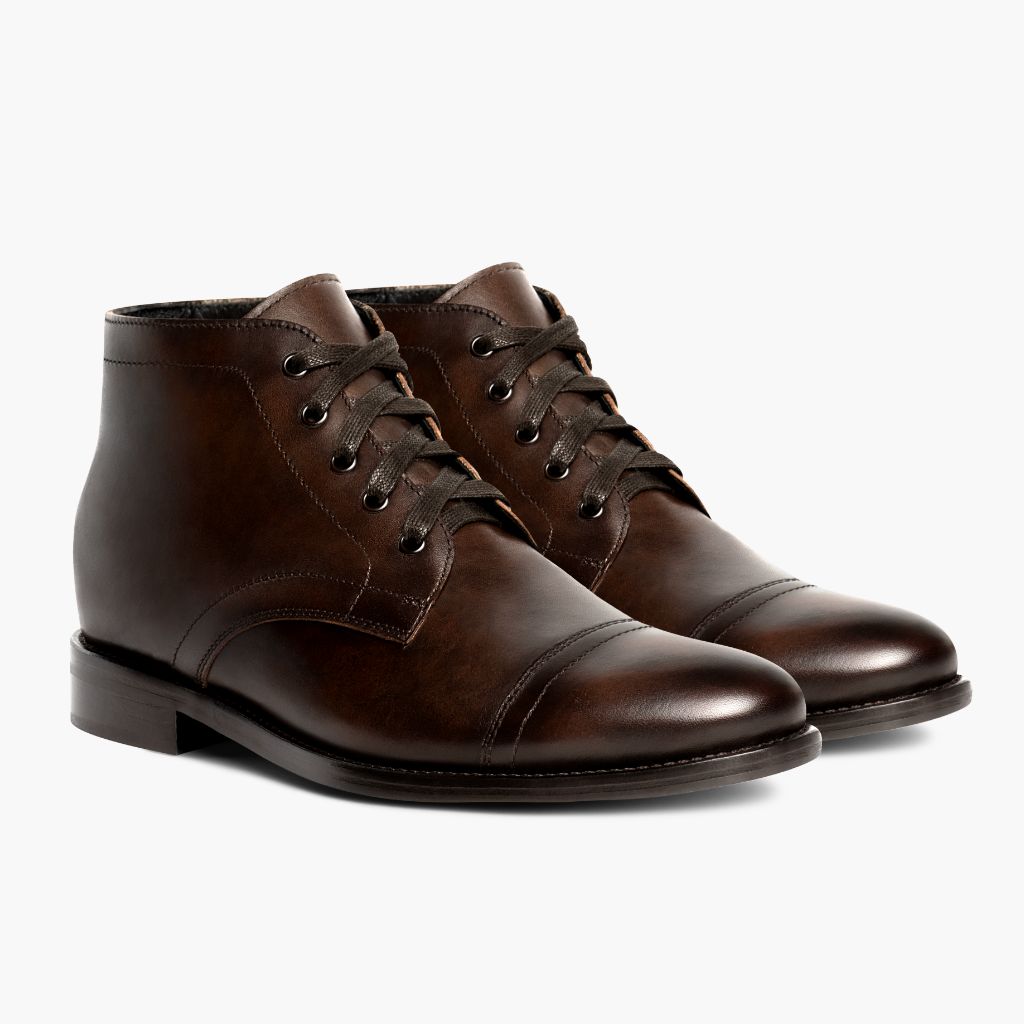 Cadet Rich Mahogany 真皮工装靴马丁靴 男士 in Classic Full-Grain Leather - 侧面轮廓视角 | 官方商城选购