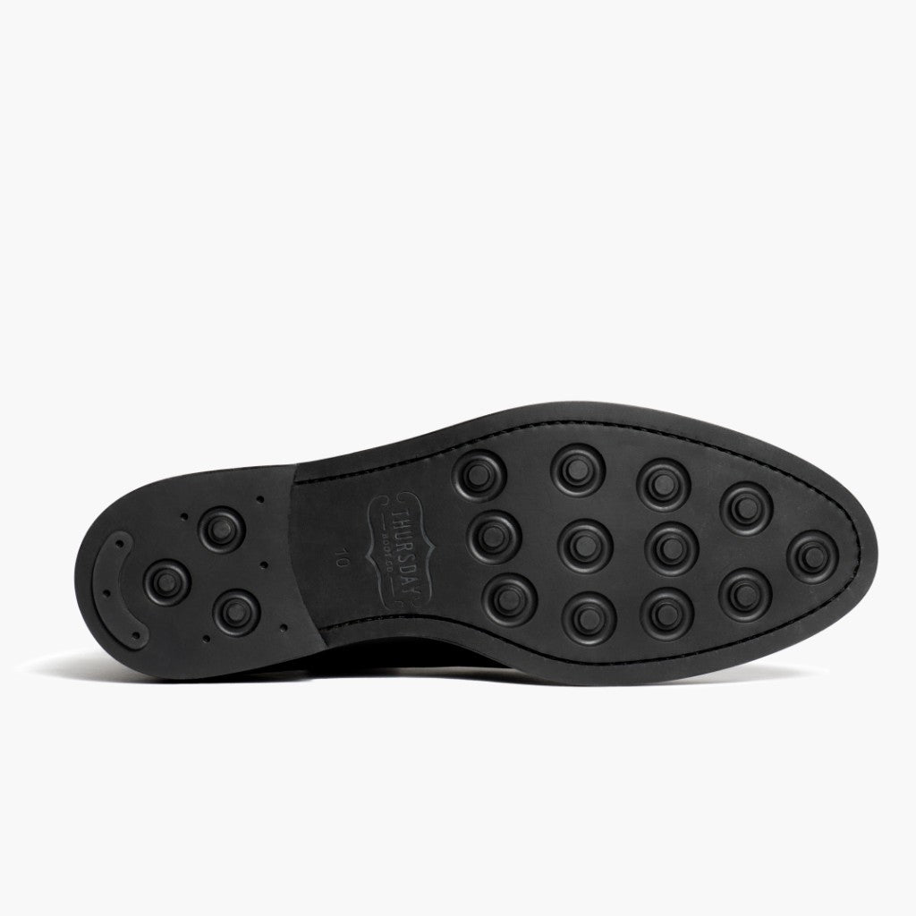 High-Traction Rubber Outsole & Lug Tread Pattern on Cadet Walnut 真皮工装靴马丁靴 男士