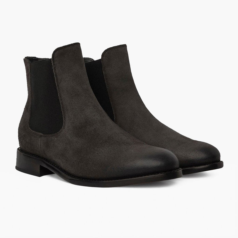 Cavalier Shadow Grey Leather Boots 男士