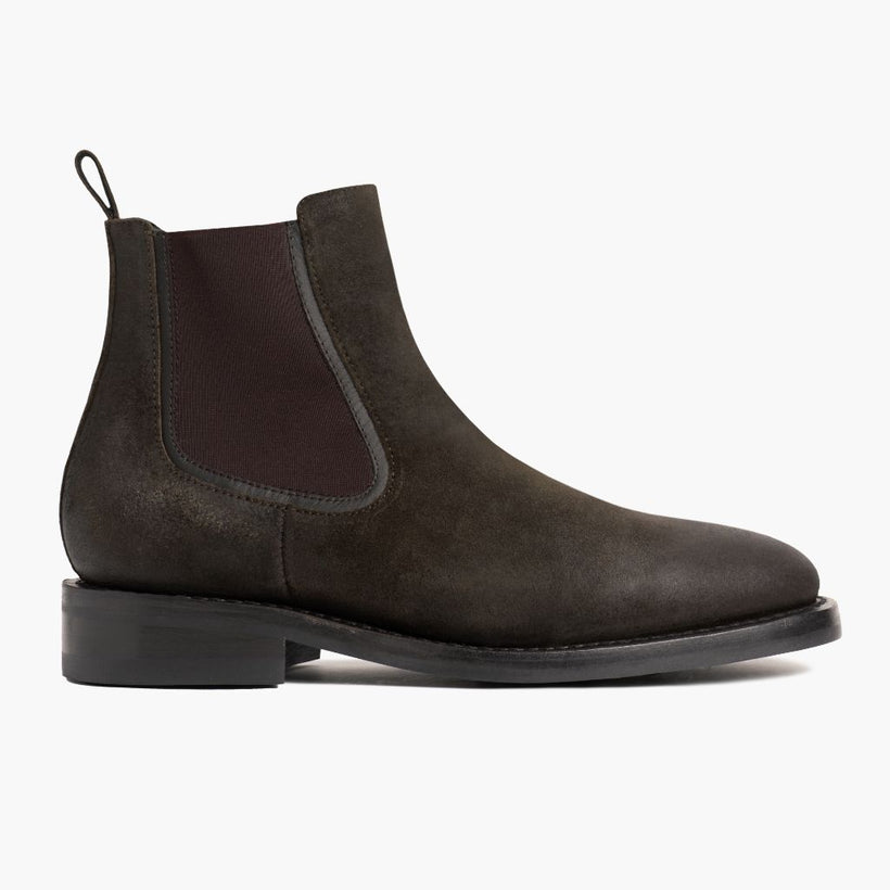 Duke Dark Olive Suede Leather Boots 男士