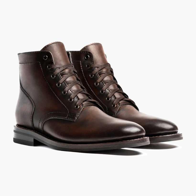 President 黑色 Coffee Leather Boots 男士