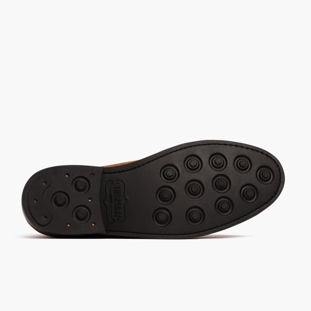 High-Traction Rubber Outsole & Lug Tread Pattern on President Brandy 真皮工装靴马丁靴 男士 For Men