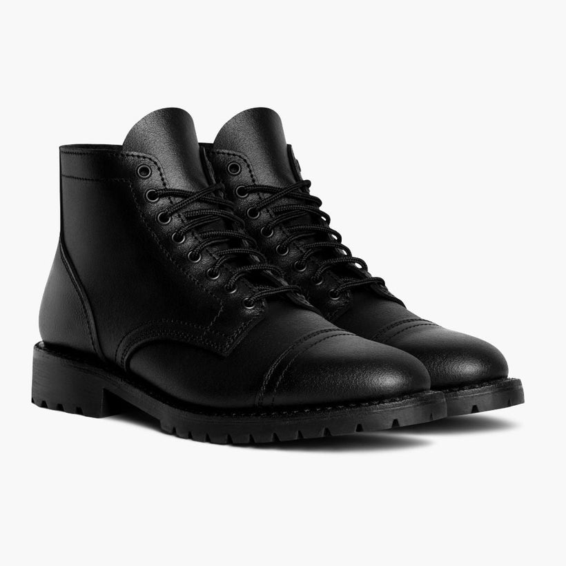 Vanguard 黑色 Waxed Roughout Leather Boots 男士