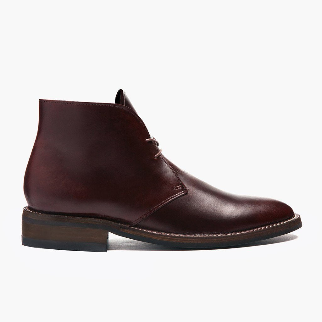 Brown Full-Grain leather Boots - 固特异沿条缝制工艺与鞋头细节