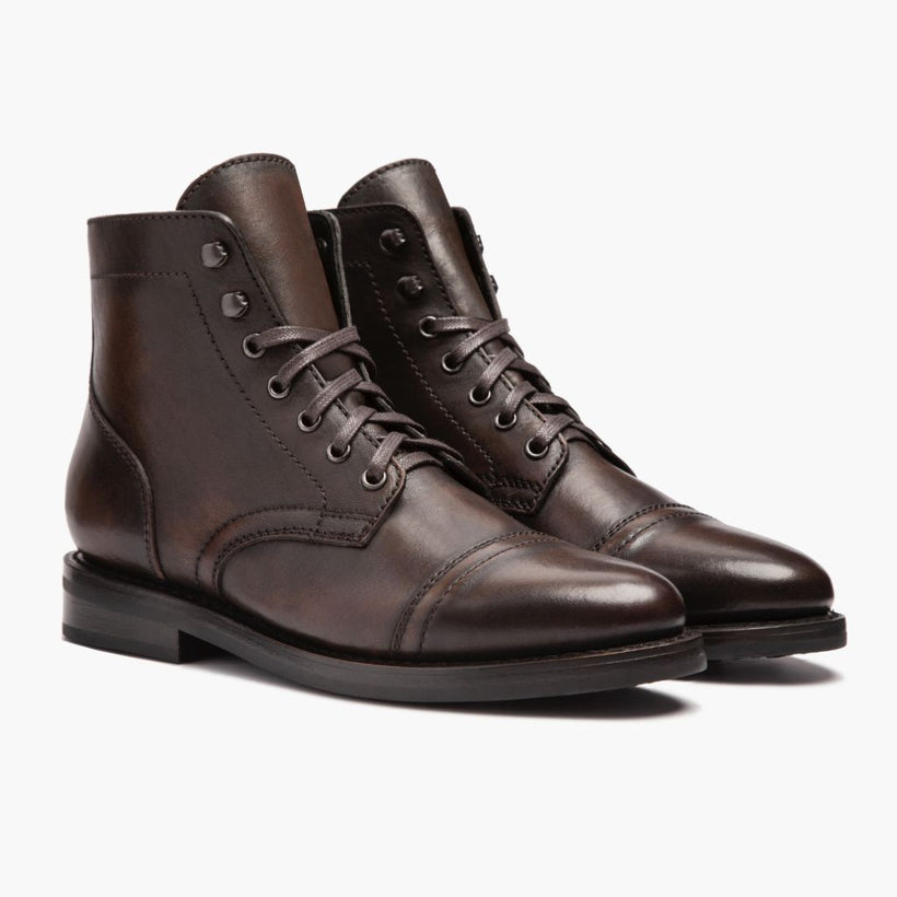Captain 黑色 Coffee Leather Boots 女士