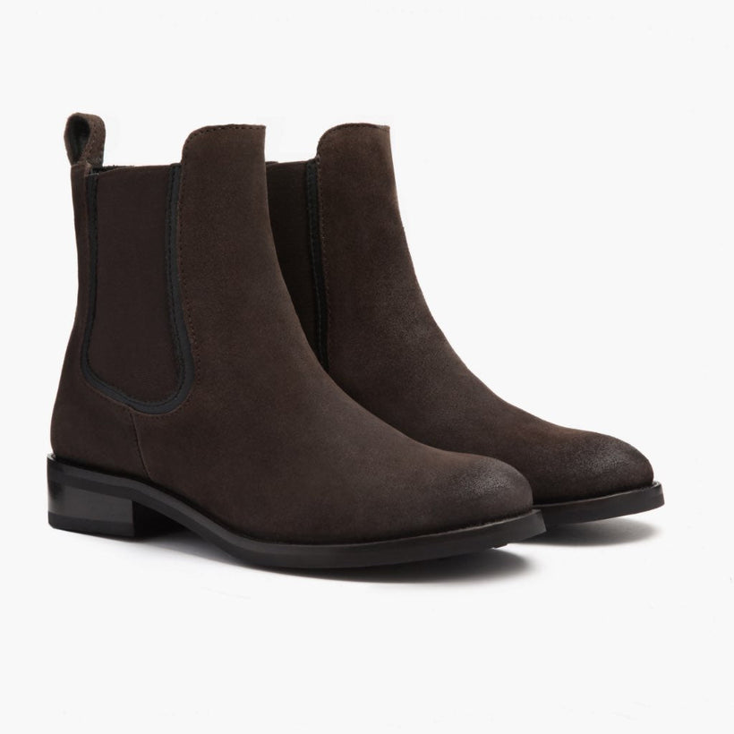 Duchess Dark 棕色 Suede Leather Boots 女士