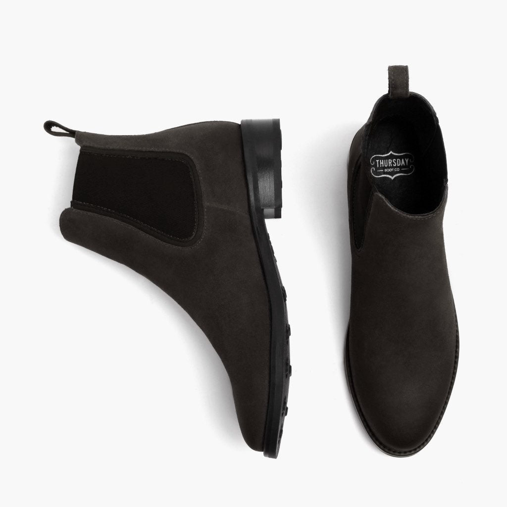 High-Traction Rubber Outsole & Lug Tread Pattern on Duchess Shadow Grey 真皮工装靴马丁靴 女士