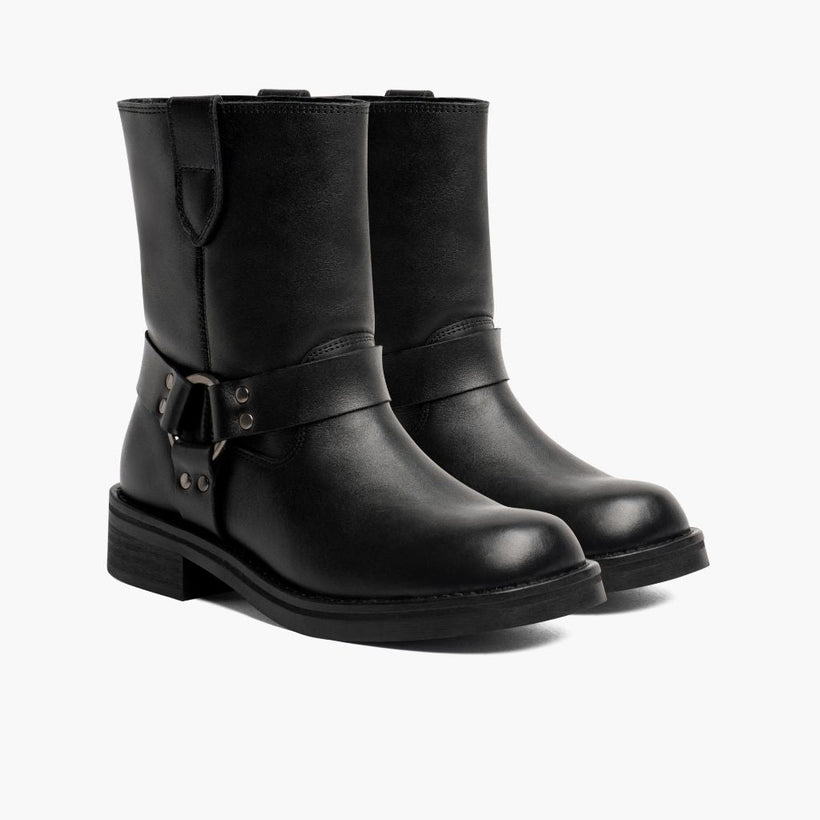 Outlaw 黑色 Leather Boots 女士