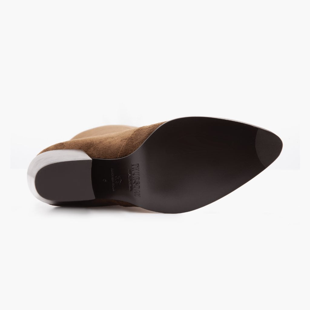 High-Traction Rubber Outsole & Lug Tread Pattern on Tempest Espresso 真皮工装靴马丁靴 女士