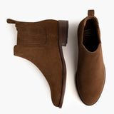 Dreamer Cinnamon Leather Boots - Reinforced Heel Counter & Precision Double-Row Stitching Detail
