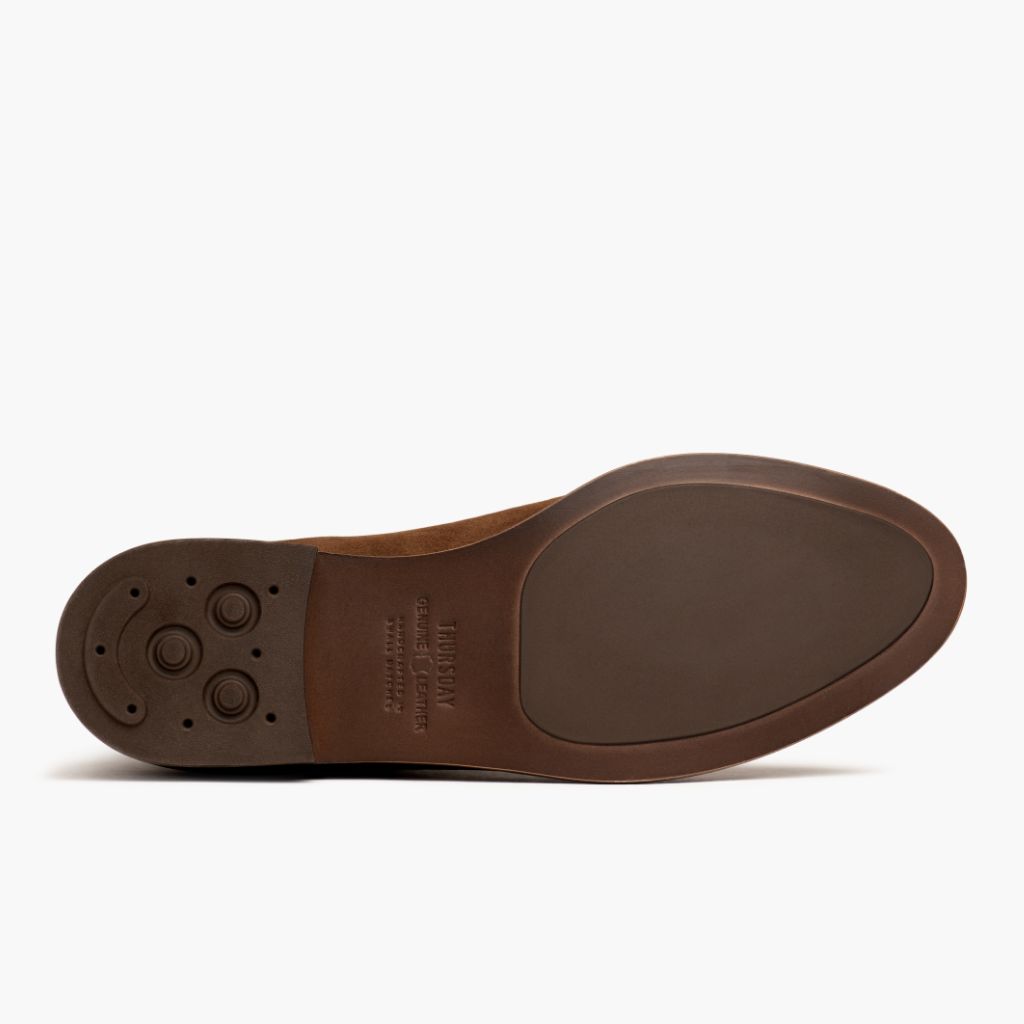 High-Traction Rubber Outsole & Lug Tread Pattern on Dreamer Cinnamon 真皮工装靴马丁靴 女士