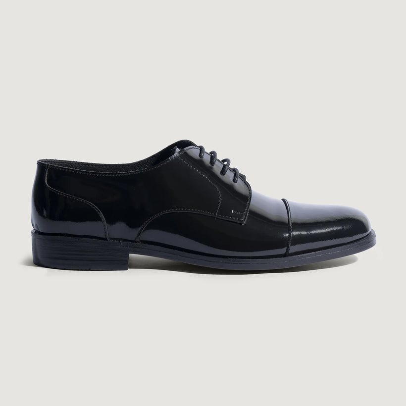 Attorney Derby 黑色 Patent Leather Shoes 男士