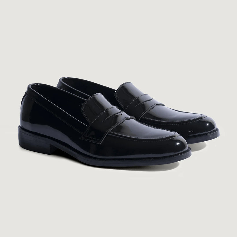 Baxton 黑色 Patent Leather Loafers 男士