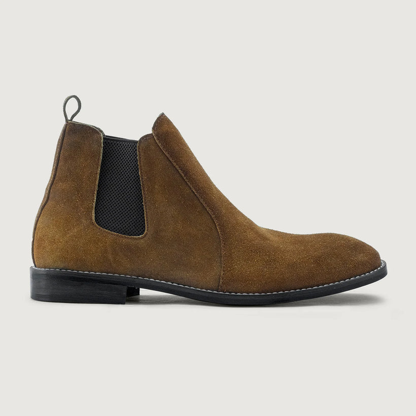 Clarkson Chelsea 棕色 Suede Leather Boots - StudGuard 男士