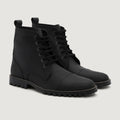 Knight Derby 经典黑 Matte Nubuck 真皮工装靴马丁靴 - TerraGrip 男士