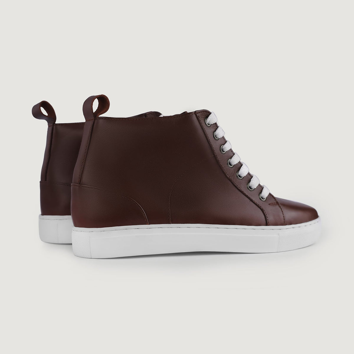 Orlaven Marty High Top 栗褐色 真皮休闲板鞋运动鞋 男士 footwear image 10