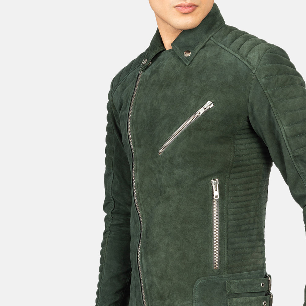 Armand Green 真皮机车夹克 男士 – alternate product view 6