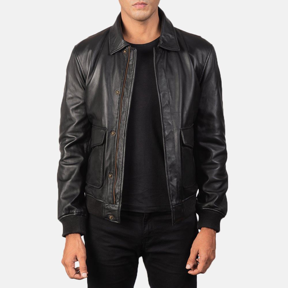
Coffmen Brown Suede A2 Bomber Jacket in Brown Goatskin Suede - 正面版型与定制立体剪裁轮廓 | 官方商城选购