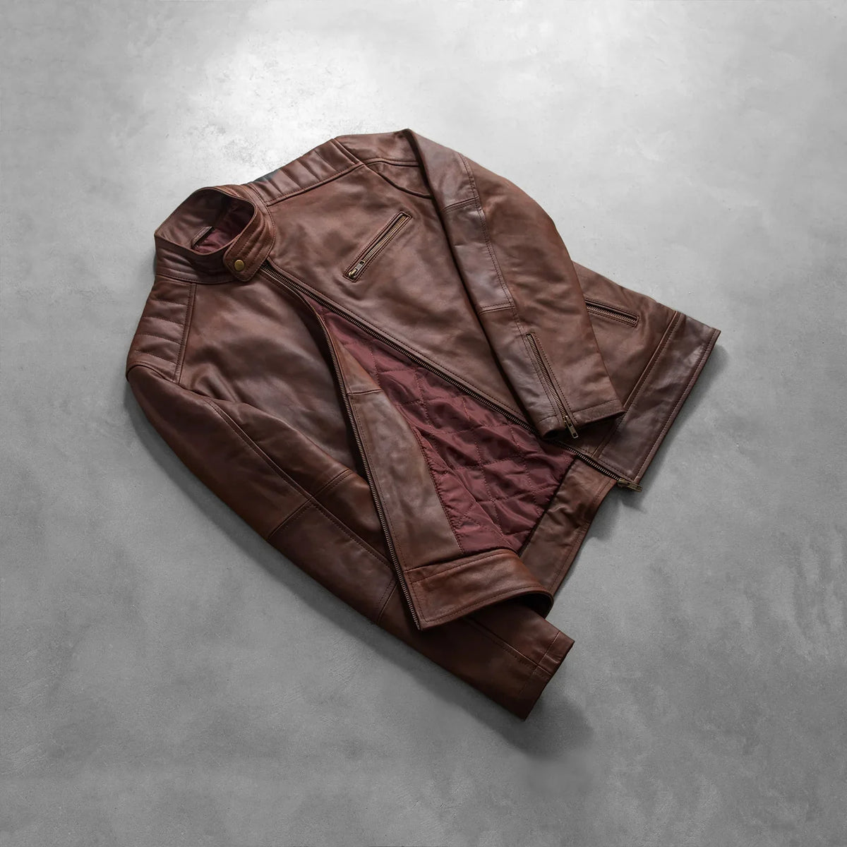 Dean 黑色 真皮机车夹克 男士 – alternate product view 8