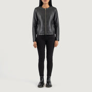 Elixir Collarless 真皮夹克 女士 – alternate product view 3
