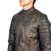 Faisor Mocha 真皮机车夹克 男士 – alternate product view 6