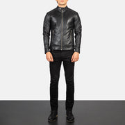 
Fernando Quilted Brown Suede Biker Jacket - 展现立体袖型与合身版型的侧身视角