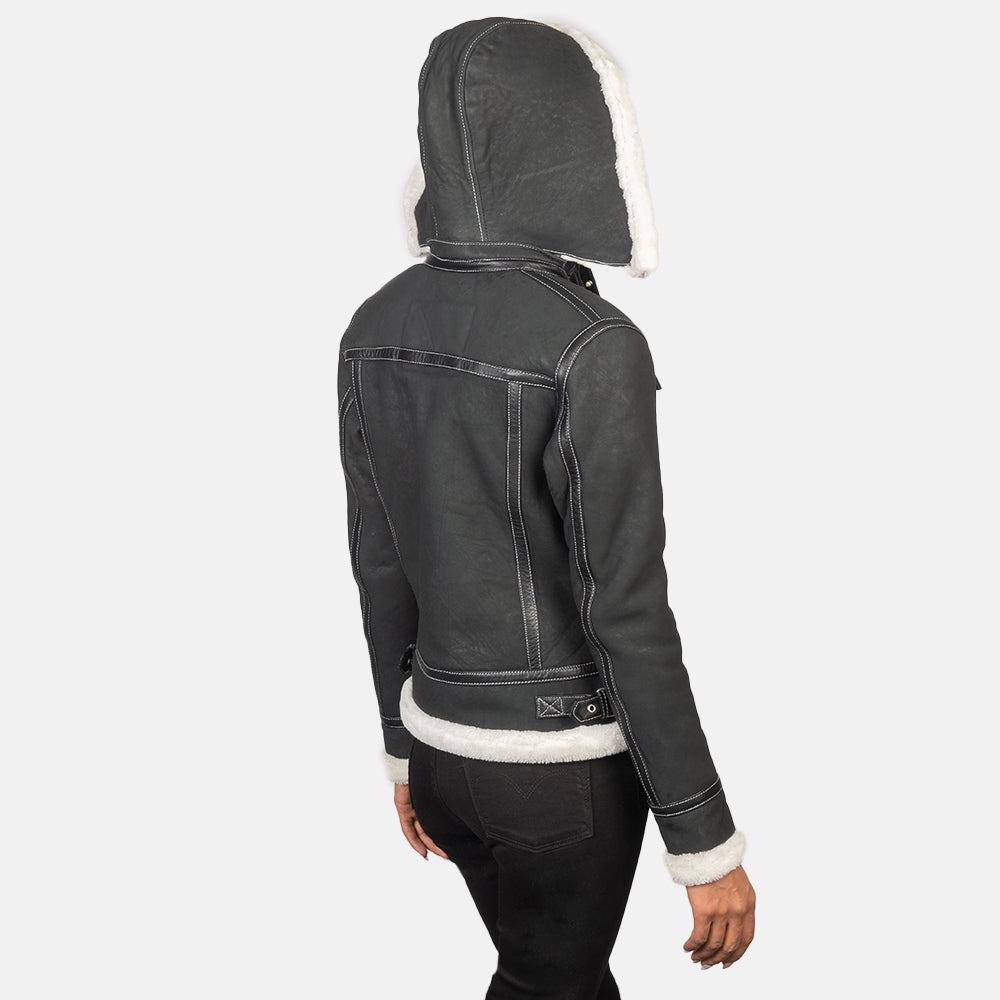 
Fiona Hooded 皮毛一体羊羔毛大衣 女士 – alternate product view 5