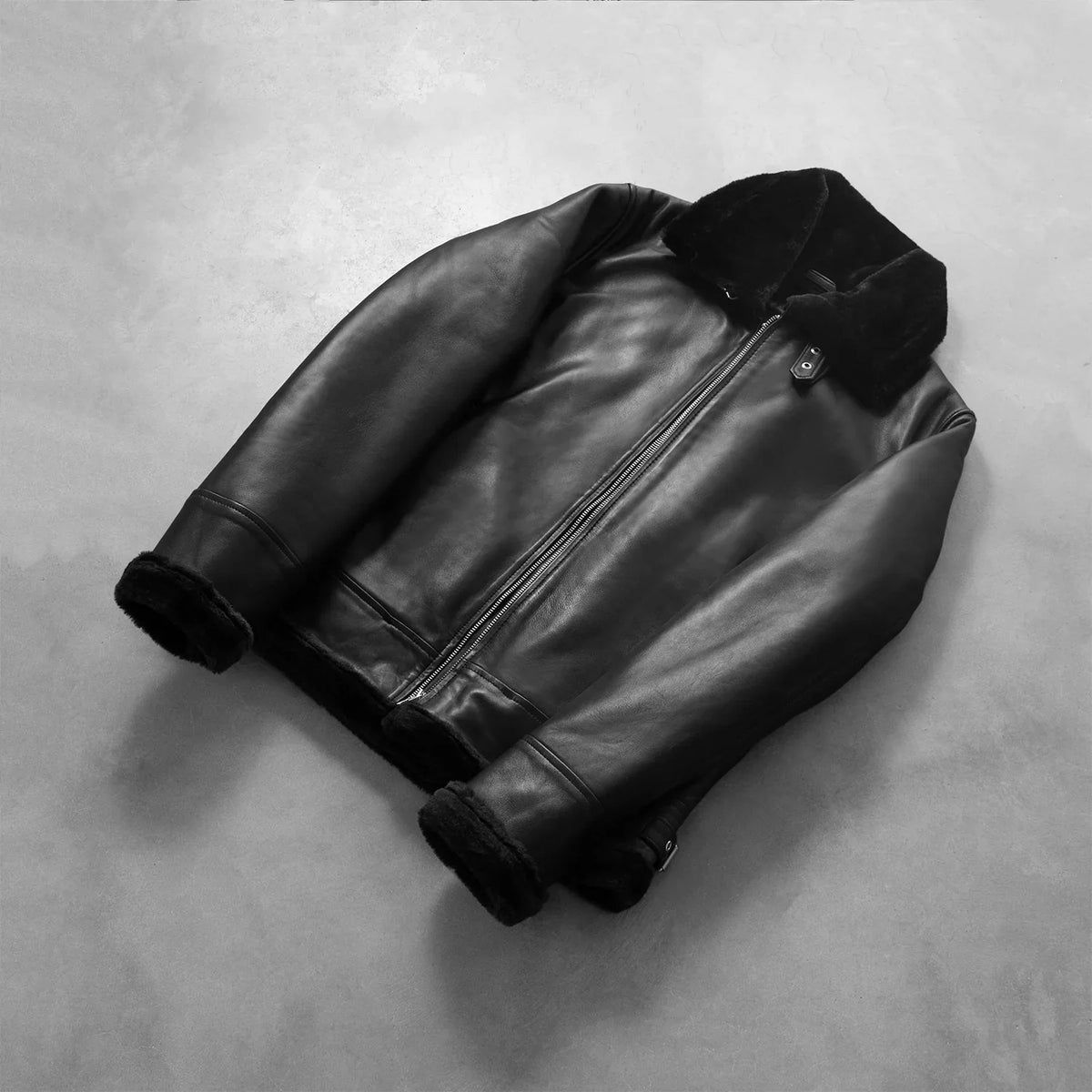 
Francis B-3 经典黑 真皮飞行员夹克 男士 – alternate product view 7